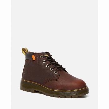 Dr Martens Férfi Grader Extra Wide Internal Metguard Bőr Bakancs Gesztenyebarna